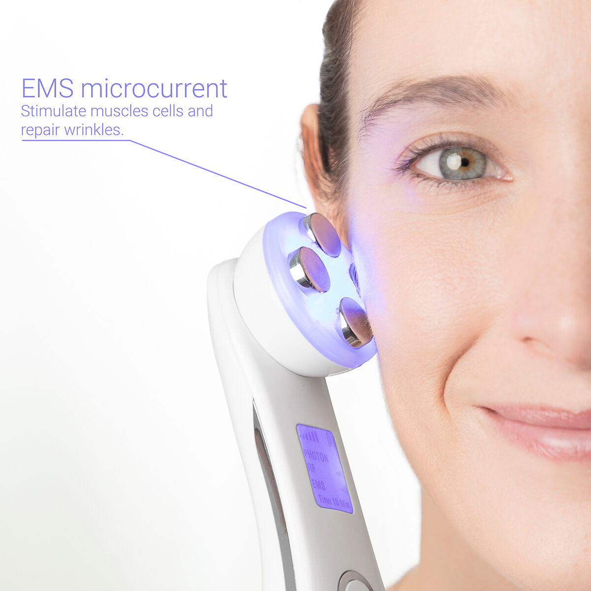 Facial Massager with Radiofrequency, Phototherapy and Electrostimulation Wace InnovaGoods -  Beauty, Skin care -  InnovaGoods.