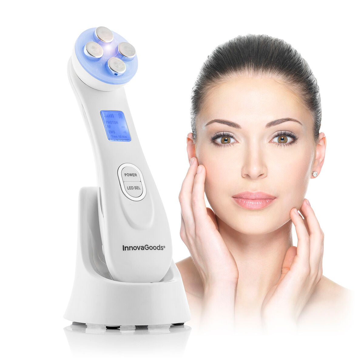 Facial Massager with Radiofrequency, Phototherapy and Electrostimulation Wace InnovaGoods -  Beauty, Skin care -  InnovaGoods.