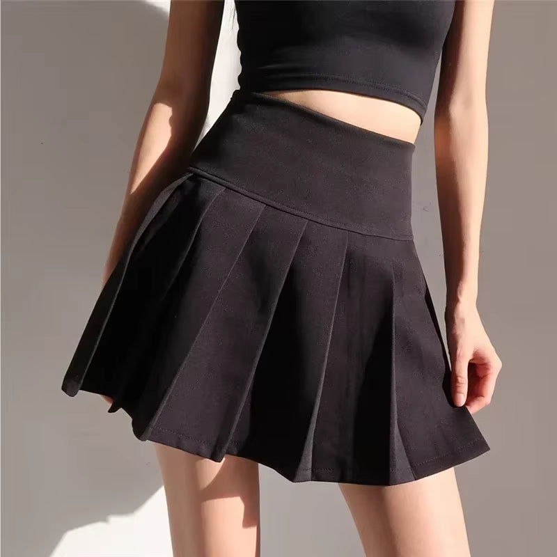 Trendy Y2K High Waist Summer Pleated Mini Skirt for Women 2024 - Sexy & Sweet Style -   -  Tiny Lux.