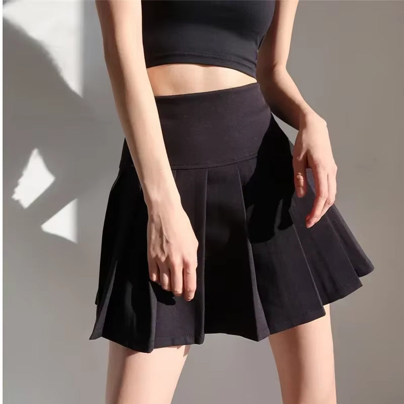 Trendy Y2K High Waist Summer Pleated Mini Skirt for Women 2024 - Sexy & Sweet Style -   -  Tiny Lux.