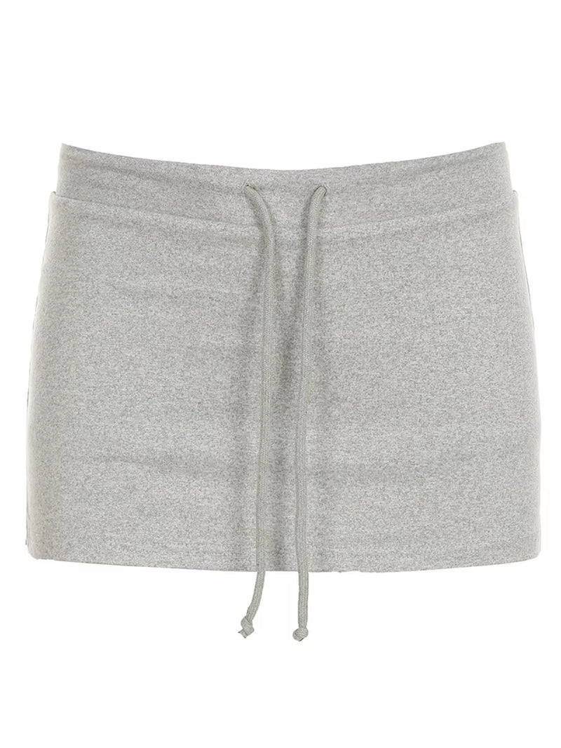 Chic Vintage Lace-Up Mini Skirt - Sexy Retro A-Line Casual Bottoms -   -  Tiny Lux.