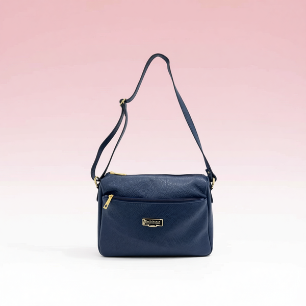 Baldinini Trend - Textured Cowhide Crossbody Bag - Blue