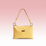 Baldinini Trend - Textured Cowhide Shoulder Clutch With Knot Detail - Yellow Baldinini Trend