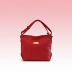 Baldinini Trend - Structured Textured Leather Shoulder Bag With Gold Hardware - Red Baldinini Trend