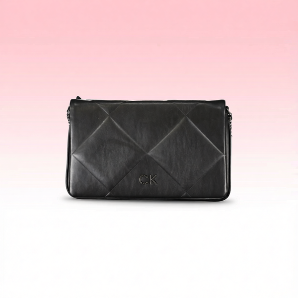 Calvin Klein - Sleek Quilted Recycled Polyester Shoulder Bag - Black Calvin Klein