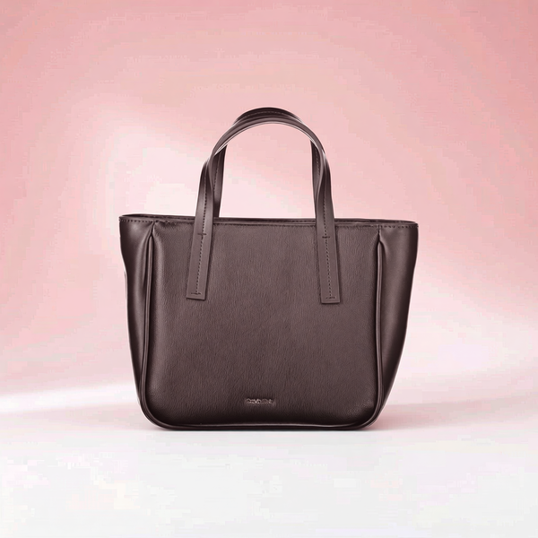 Calvin Klein - Sleek Structured Polyethylene Handbag with Dual Handles - Black Calvin Klein
