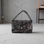 Desigual - Bold Textured Polyethylene Shoulder Bag with Abstract Pattern - Black Desigual