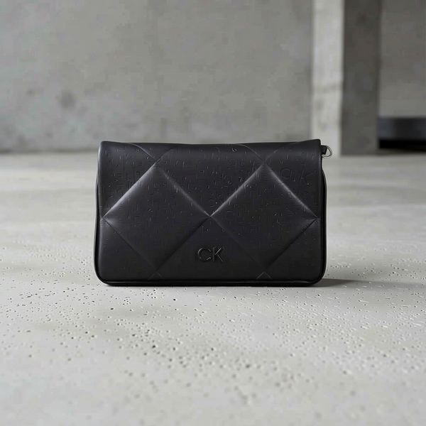Calvin Klein - Structured Quilted Crossbody Bag - Black