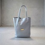 Baldinini Trend - Structured Blue Cowhide Shoulder Bag With Tie Closure - Blue Baldinini Trend