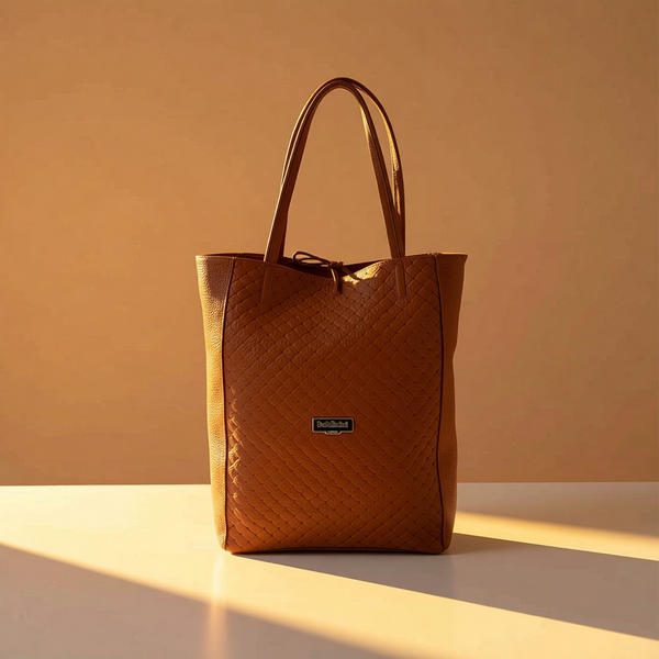 Baldinini Trend - Sophisticated Woven Faux Leather Tote Bag - Brown