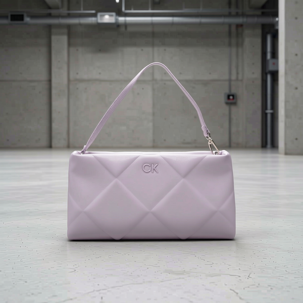 Calvin Klein - Quilted Logo Shoulder Bag - Purple Calvin Klein