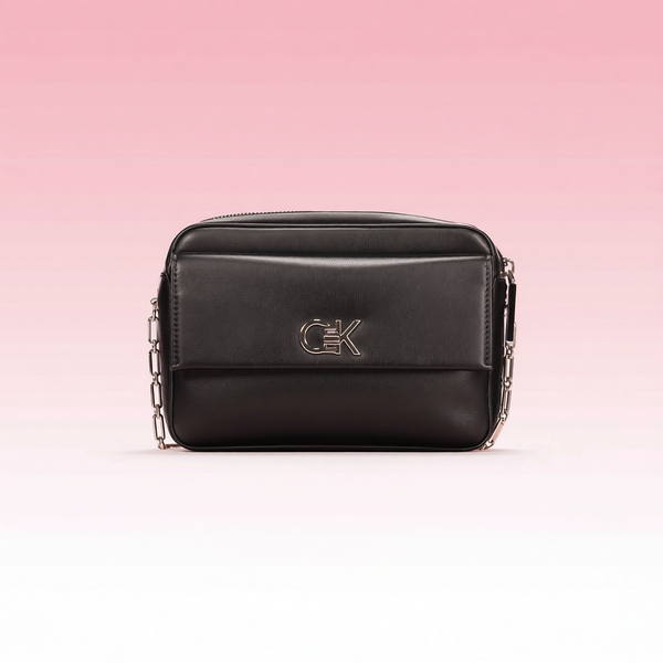 Calvin Klein - Structured Chain Shoulder Bag - Black