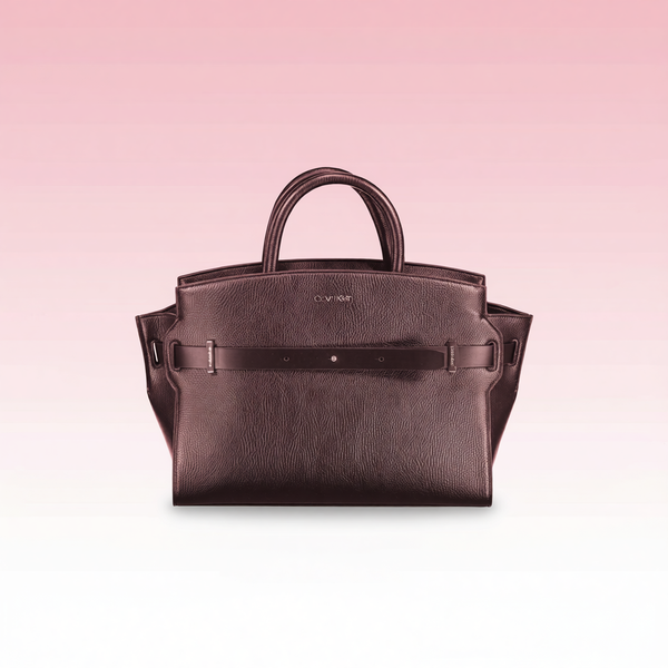 Calvin Klein - Minimalist Textured Structured Top Handle Bag - Black Calvin Klein