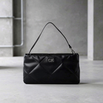 Calvin Klein - Structured Quilted Geometric Shoulder Bag - Black Calvin Klein