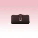 Calvin Klein - Minimalist Textured Zip-Around Wallet with Snap Detail - Black Calvin Klein