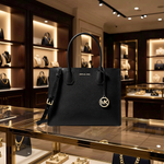 Michael Kors - Structured Textured Top Handle Tote Bag - Black Michael Kors
