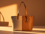Michael Kors - Sophisticated Reversible Logo Medium Tote Bag - Brown Beige Michael Kors