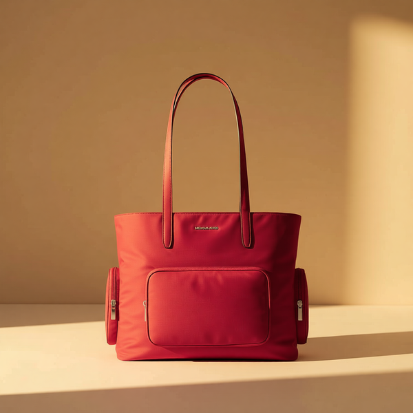 Michael Kors - Lightweight Nylon Tote Bag with Side Zips - Pink Michael Kors