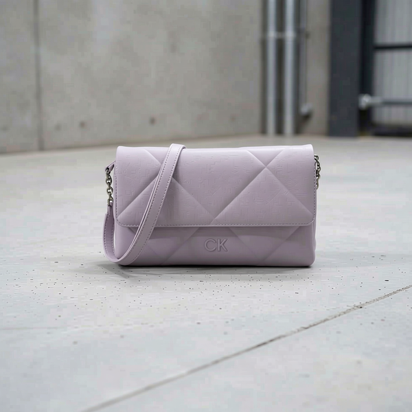 Calvin Klein - Chic Quilted Recycled Polyester Shoulder Bag - Purple Calvin Klein