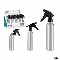 Atomiser Bottle Berilo 37581 37581 Black Silver Aluminium polypropylene 300 ml (12 Units) -  Beauty, Utensils and accessories -  Berilo.