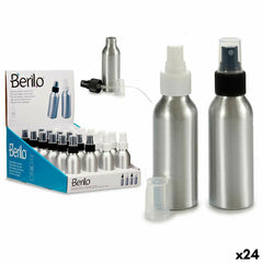 Atomiser Bottle Berilo CH9979-2 CH9979-2 White Black Transparent Silver Aluminium polypropylene 100 ml (24 Units) -  Beauty, Utensils and accessories -  Berilo.