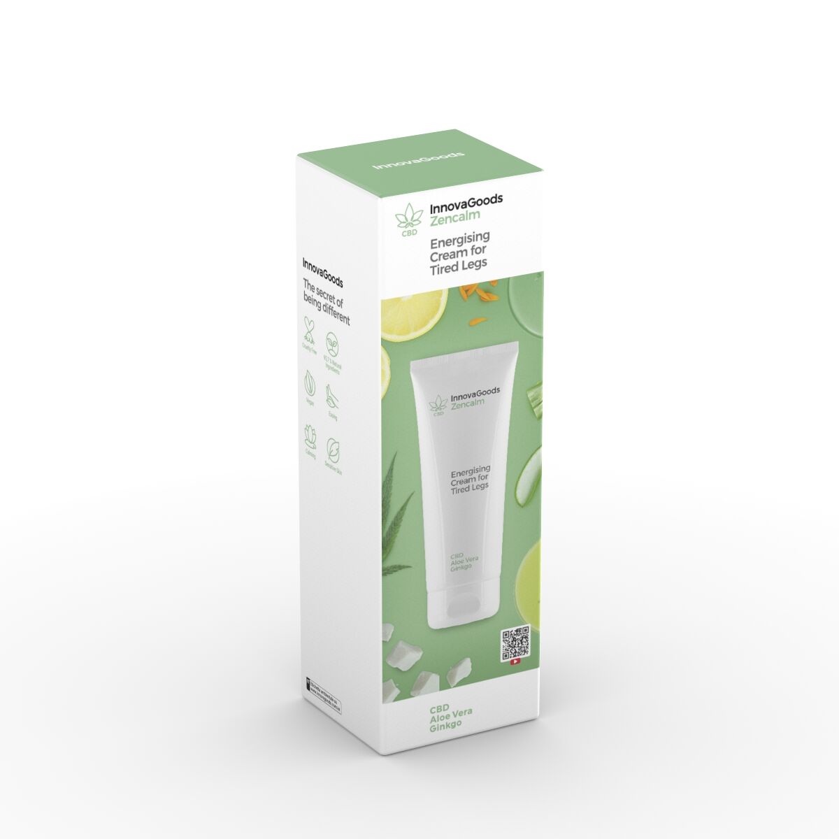 Energising Cream for Tired Legs CBD Zencalm InnovaGoods 200 ml -  Beauty, Skin care -  InnovaGoods.