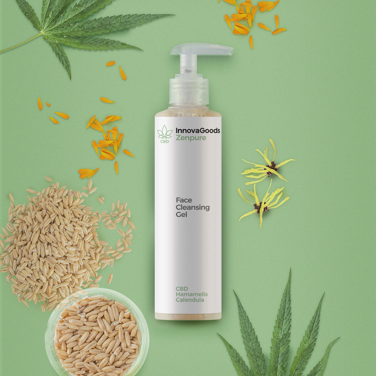 Facial Cleansing Gel CBD Zenpure InnovaGoods 200 ml -  Beauty, Skin care -  InnovaGoods.