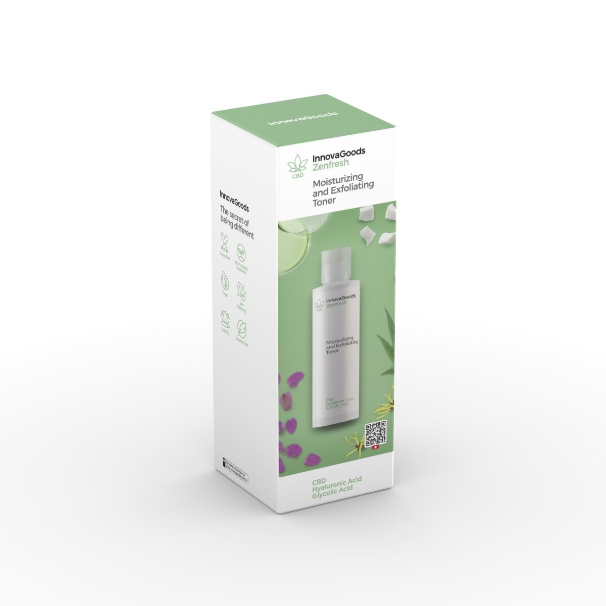 Moisturizing and Exfoliating Facial Toner CBD Zenfresh InnovaGoods 150 ml -  Beauty, Skin care -  InnovaGoods.