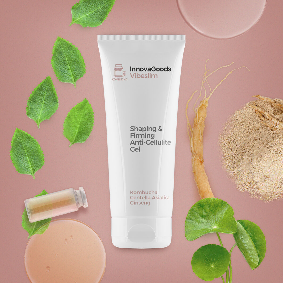 Shaping and Firming Anti-cellulite Gel Kombucha Vibeslim InnovaGoods 200 ml -  Beauty, Skin care -  InnovaGoods.