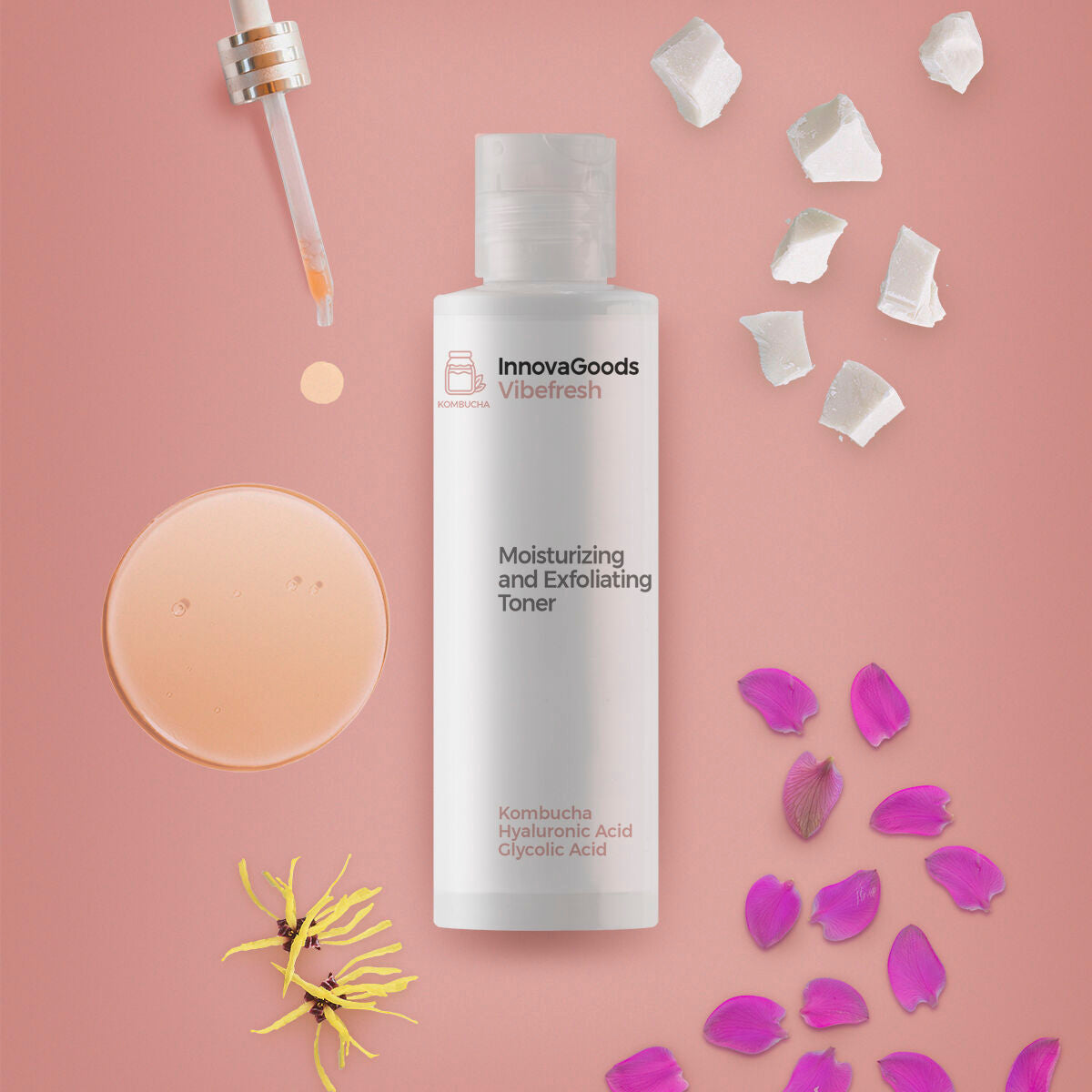 Moisturizing and Exfoliating Facial Toner Kombucha Vibefresh InnovaGoods 150 ml -  Beauty, Skin care -  InnovaGoods.