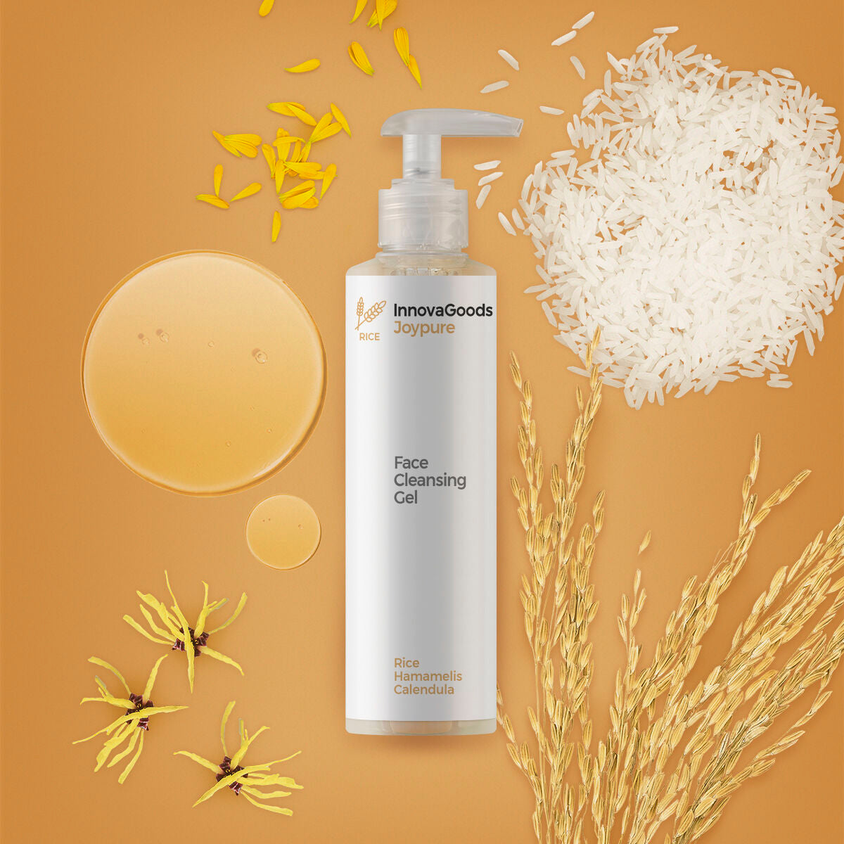 Facial Cleansing Gel Rice Joypure InnovaGoods 200 ml -  Beauty, Skin care -  InnovaGoods.