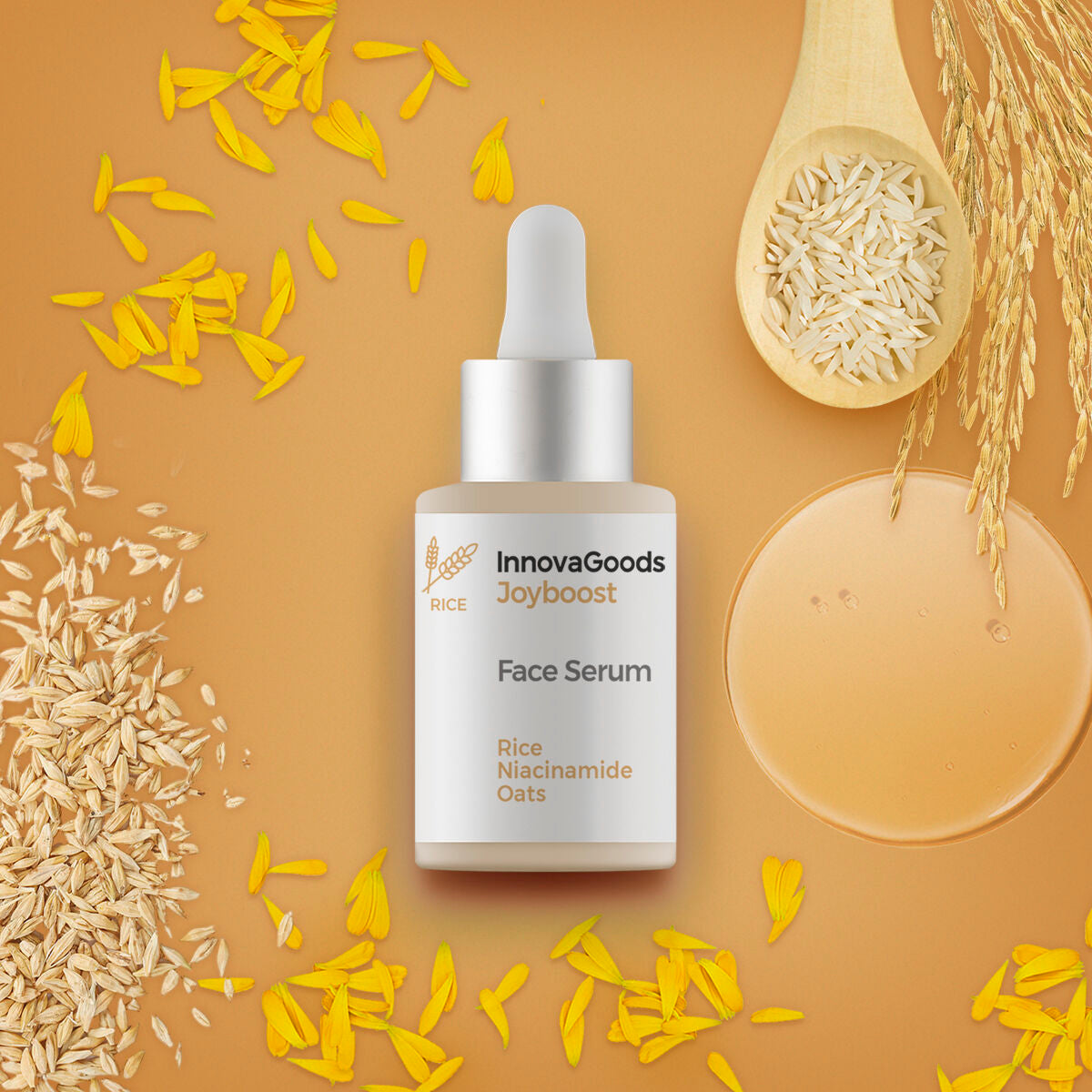 Facial Serum Rice Joyboost InnovaGoods 30 ml -  Beauty, Skin care -  InnovaGoods.